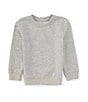 Color:Grey Heather - Image 1 - Little Boys 2T-7 Washed Solid Terry Crew Neck Sweatshirt