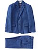 Color:French Blue - Image 2 - Little Boys 3T-7 Sharkskin Dress Jacket