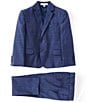 Color:Blue - Image 2 - Little Boys 3T-7 Window Pane Plaid Dress Jacket
