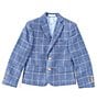 Color:Blue - Image 1 - Little Boys 4T-7 Window Pane Blazer