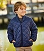 Class Club Little Boys Diamond Quilted Puffer, Color:Navy - Image 2