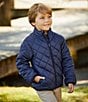 Class Club Little Boys Diamond Quilted Puffer, Color:Navy - Image 3