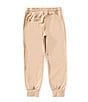 Class Club Little Boys Drawstring Waist Athletic Joggers, Color:Khaki - Image 2