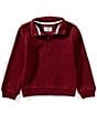 Class Club Little Boys Quarter Zip Slub Pullover, Color:Wine - Image 1