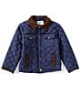 Class Club Little Boys Quilted Barn Coat, Color:Navy - Image 1