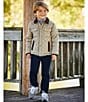 Class Club Little Boys Quilted Barn Coat, Color:Khaki - Image 2