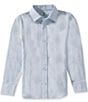 Class Club Little Boys Solid Linen Long Sleeve Button Down Shirt - Image 2