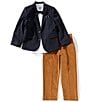 Class Club Little Boys Window Pane Blazer and Pants Set, Color:Blue - Image 1