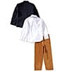 Class Club Little Boys Window Pane Blazer and Pants Set, Color:Blue - Image 2