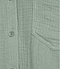 Cloth & Stone Collared Long Sleeve Button Front Shirt, Color:Lush Grove - Image 4