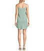 Color:Seaside Mint - Image 2 - Frayed Sleeveless V-Neck Cami Slip Dress