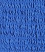 Color:Blue Lava - Image 4 - Smocked Ruffled Split V-Neck Top