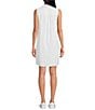Cloth & Stone Stripe Print Linen Blend Mandarin Collar Short Sleeve A-Line Dress, Color:Powder Blue - Image 2