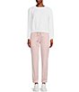 Color:Rose Petal - Image 3 - Twill Pocket Coordinating Cropped Joggers