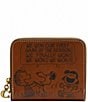 COACH x Peanuts Essential Billfold Wallet with Newspaper Print, Color:Hazelnut - Image 1