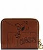 COACH x Peanuts Essential Billfold Wallet with Newspaper Print, Color:Hazelnut - Image 2