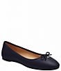 Color:Midnight - Image 1 - Abigail Leather Ballet Flats