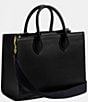 Color:Black - Image 4 - Ace 26 Leather Tote Bag