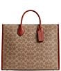 COACH Ace 35 Signature Canvas Tote Bag, Color:Tan Rustic - Image 1