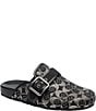 COACH Archival Buckle Crystal Signature Denim Clogs - Image 1