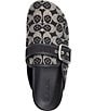 COACH Archival Buckle Crystal Signature Denim Clogs - Image 4