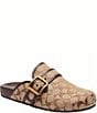 COACH Archival Signature Sateen Jacquard Buckle Clogs - Image 1