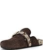 COACH Archival Suede Clogs With Signature Jacquard Buckle Strap - Image 4