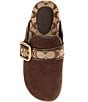 COACH Archival Suede Clogs With Signature Jacquard Buckle Strap - Image 5