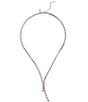 COACH Baguette Tennis Y Necklace, Color:Pink/Silver - Image 2