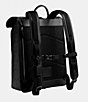 Color:Charcoal - Image 2 - Beck Roll Top Signature Coated Canvas Backpack