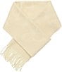 COACH Bias Signature C Wool Fringe Muffler Scarf, Color:Chalk - Image 2