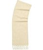 COACH Bias Signature C Wool Fringe Muffler Scarf, Color:Chalk - Image 3