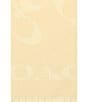 COACH Bias Signature C Wool Fringe Muffler Scarf, Color:Chalk - Image 6