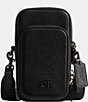 Color:Black - Image 1 - Black Leather Phone Crossbody Bag