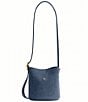 COACH Bleecker 21 Suede Bucket Bag, Color:Light - Image 2