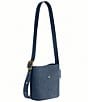 COACH Bleecker 21 Suede Bucket Bag, Color:Light - Image 4