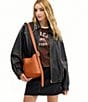 COACH Bleecker Bucket Bag 21, Color:Toffee - Image 8