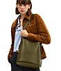 COACH Bleeker Leather Bucket Bag, Color:Olive - Image 6