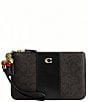 COACH Boxed Essential Signature Canvas Small Cherry Charm Wristlet - Image 1