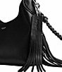COACH Brooklyn 23 Fringe Shoulder Bag, Color:Black - Image 5