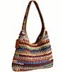 COACH Brooklyn 28 Multi Stripe Straw Shoulder Bag - Image 3