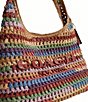 COACH Brooklyn 28 Multi Stripe Straw Shoulder Bag - Image 4