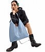COACH Brooklyn 39 Leather Hobo Shoulder Bag, Color:Bluebell - Image 6