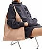 COACH Brooklyn 39 Leather Hobo Tote Bag, Color:Cream - Image 6