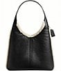 COACH Brooklyn Leather & Shearling Hobo Shoulder Bag 39, Color:Black Natural - Image 1