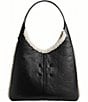 COACH Brooklyn Leather & Shearling Hobo Shoulder Bag 39, Color:Black Natural - Image 2
