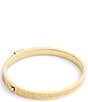 COACH Brushed Signature C Buckle Bangle Bracelet, Color:Shiny Gold - Image 3