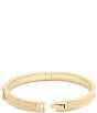 COACH Brushed Signature C Buckle Bangle Bracelet, Color:Shiny Gold - Image 5