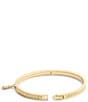 COACH Brushed Signature Rexy Charm Bangle Bracelet, Color:Shiny Gold - Image 4