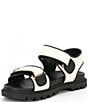 Color:Chalk/Black - Image 4 - Brynn Canvas Banded Sandals